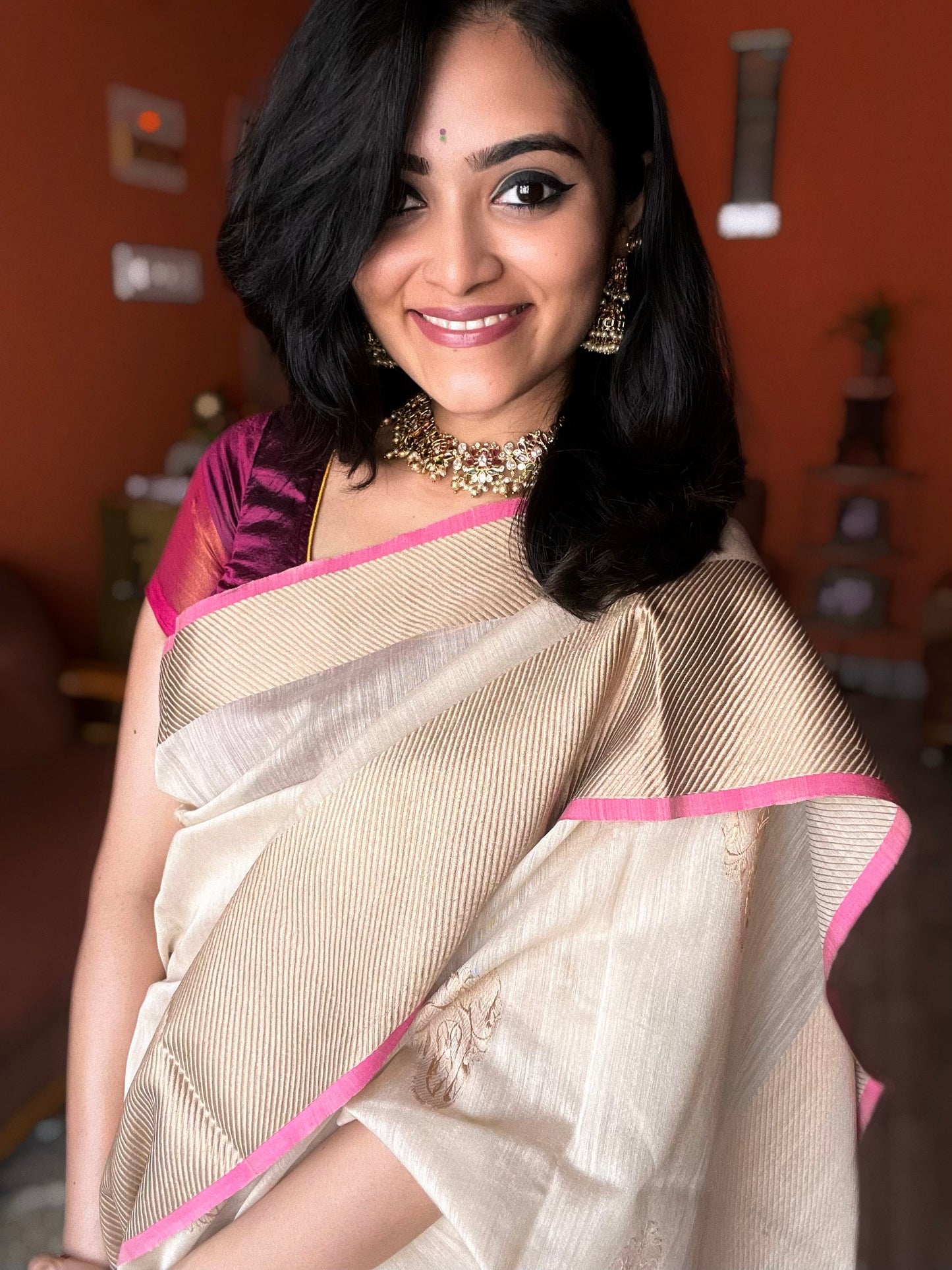 Thamara Valli | Antique Matte Gold Choker Set with Kemp & Kundan Stones| Onam’26