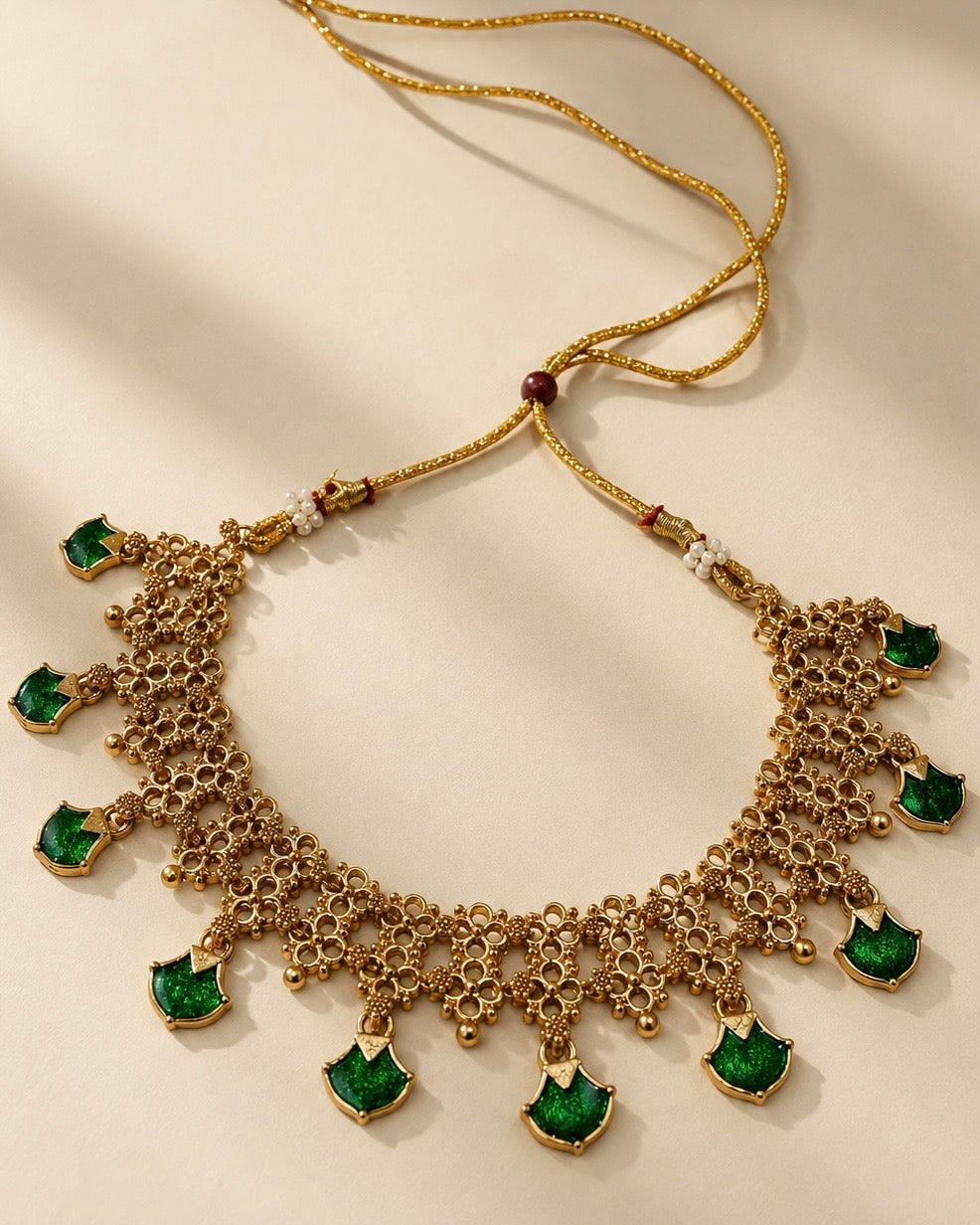 Palakka x Jaali | Heritage Gold-Plated Designer Choker Set