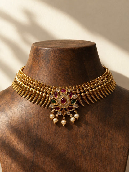 Pulinaga Poothali | Gold-Plated Heirloom Necklace