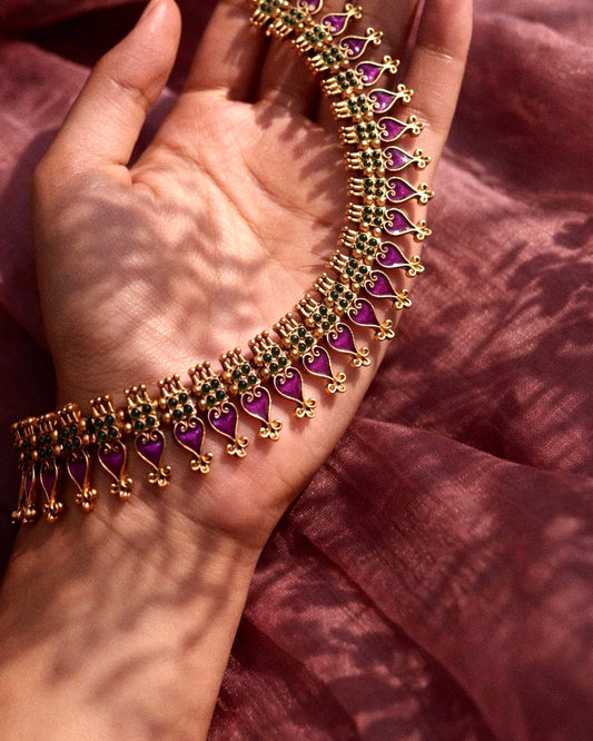 Vaadamalli Palakka Maala | Antique Heritage Inspired Choker Set | The Vishu Collective'26