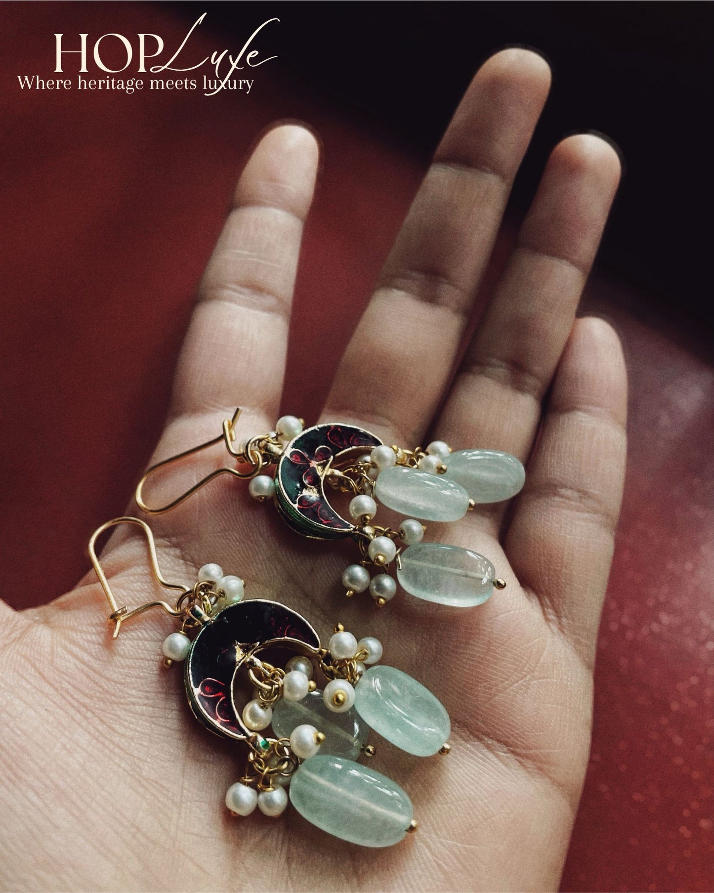 Iravata Meenakari Baalis| Natural & Semi Precious Stone Series | HOP Luxe