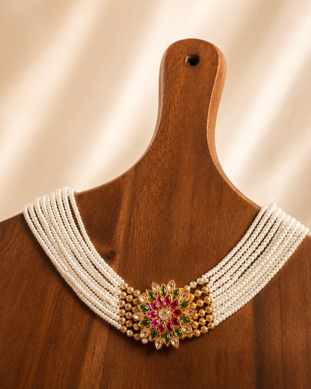 The Maharani Bloom | Kundan & Pearl Choker Set | Onam'26