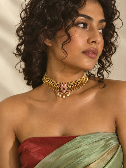 Pulinaga Poothali | Gold-Plated Heirloom Necklace
