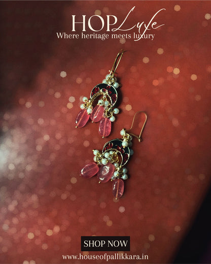 Gulbahar Meenakari Baalis| Natural & Semi Precious Stone Series | HOP Luxe