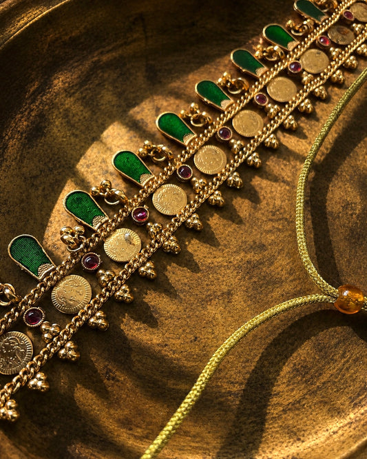 Paccha Palakka x Kaashu | Antique Heritage Inspired Choker Set