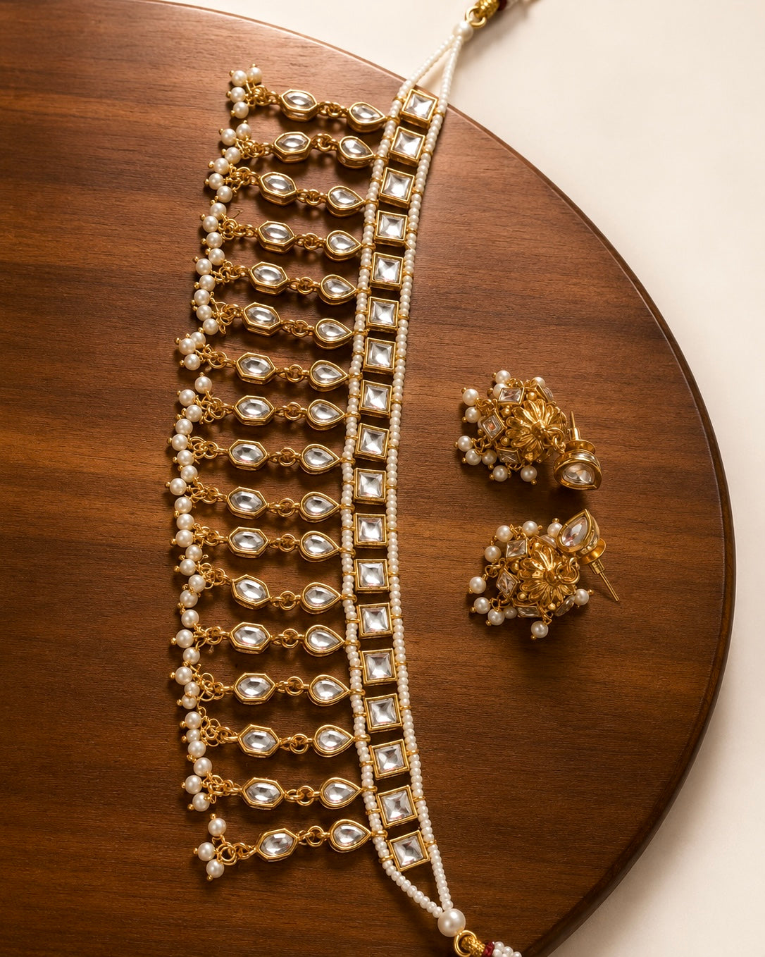 Poomala Pearl Veil | Kundan & Pearl Choker Set | Onam'26