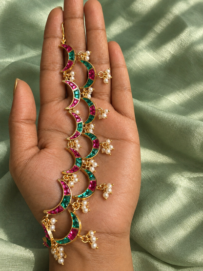 Jewels of the Night | Kundan & Pearl Statement Anklet | Single Piece