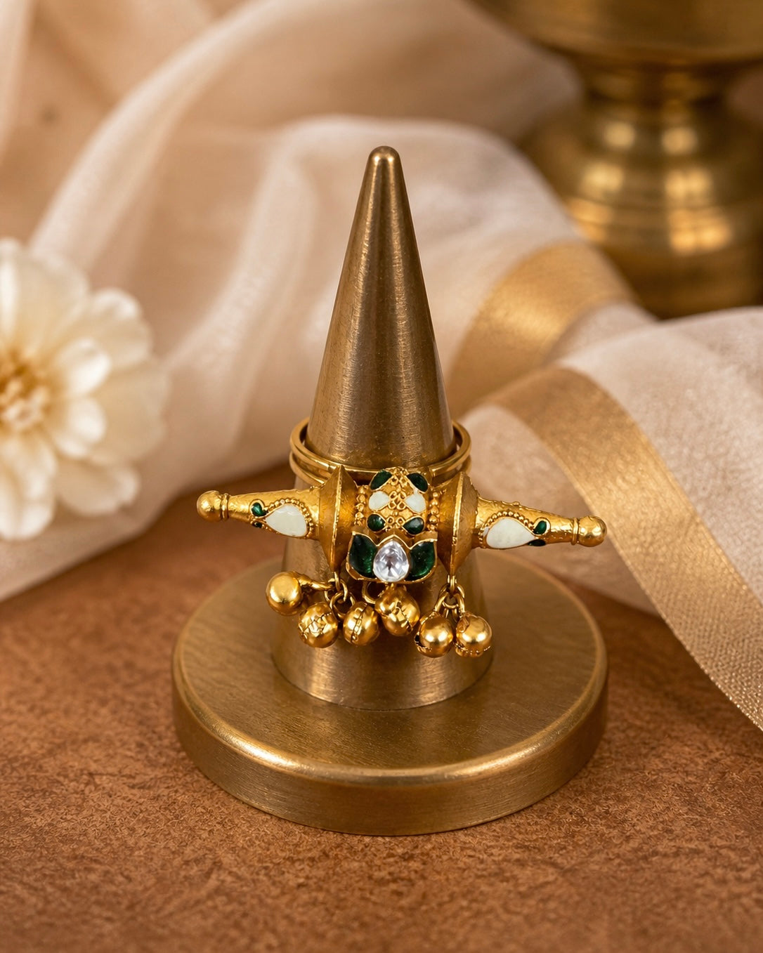 Kavacha Ratna | Antique Adjustable Statement Finger Ring