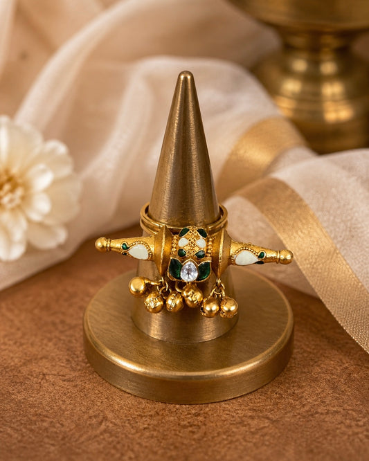Kavacha Ratna | Antique Adjustable Statement Finger Ring