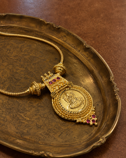 Lakshmi Mudra | Gold-Plated Heirloom Necklace