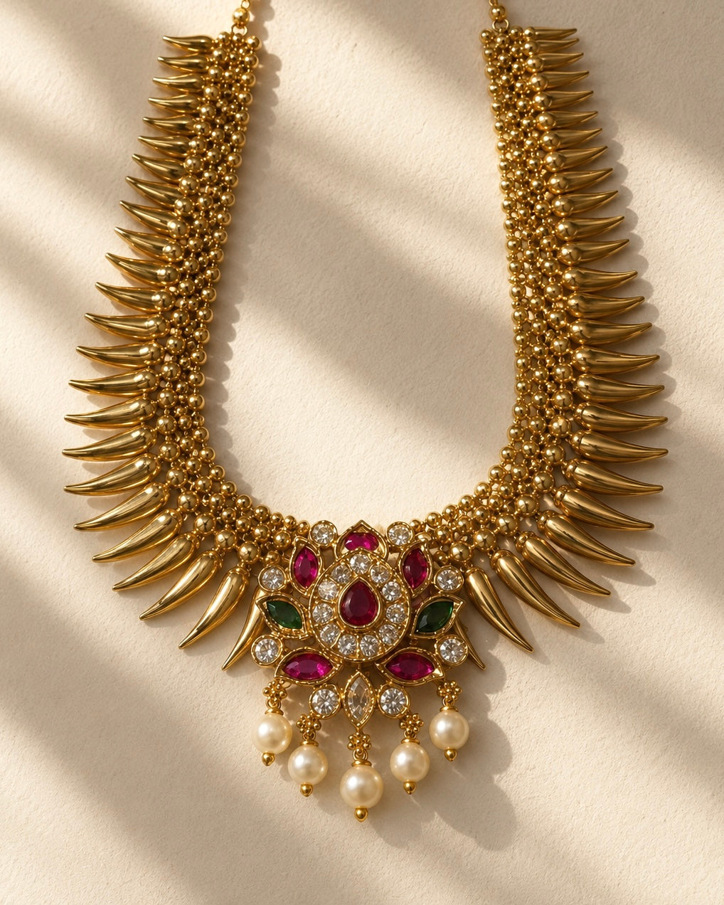 Pulinaga Poothali | Gold-Plated Heirloom Necklace