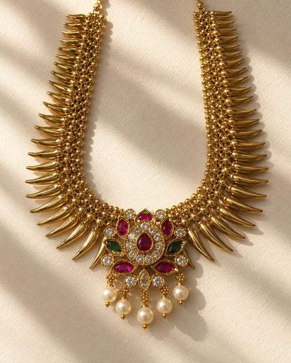 Pulinaga Poothali | Gold-Plated Heirloom Necklace