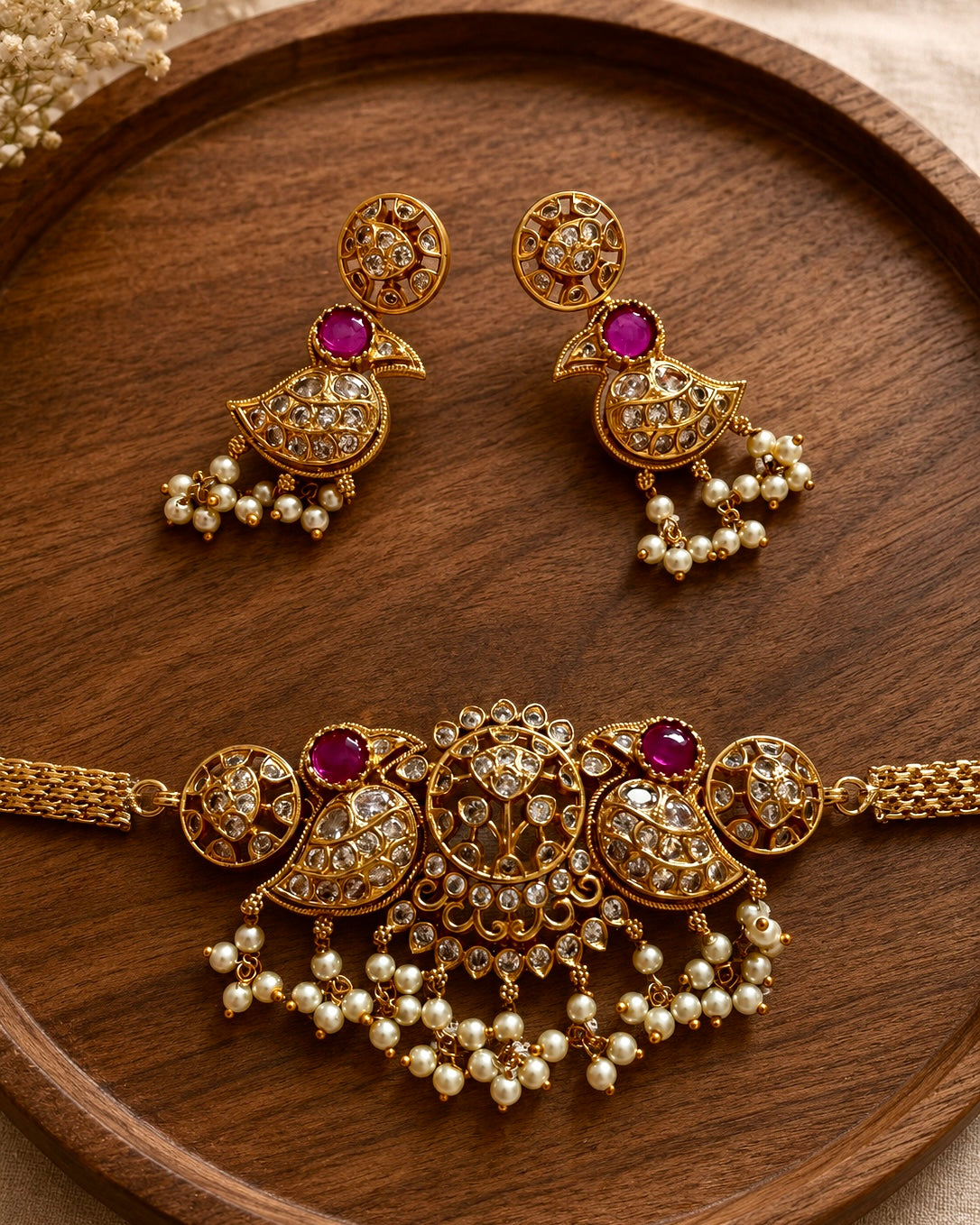 Wings of Malabar | Jadau Kundan x Pearl Vintage Choker Set | Onam'26