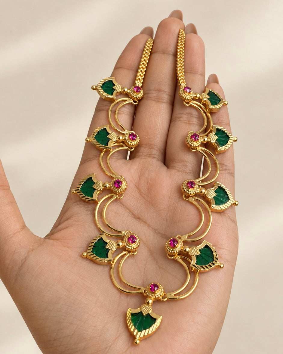 Palakka Valli | Heritage Gold-Plated Designer Choker
