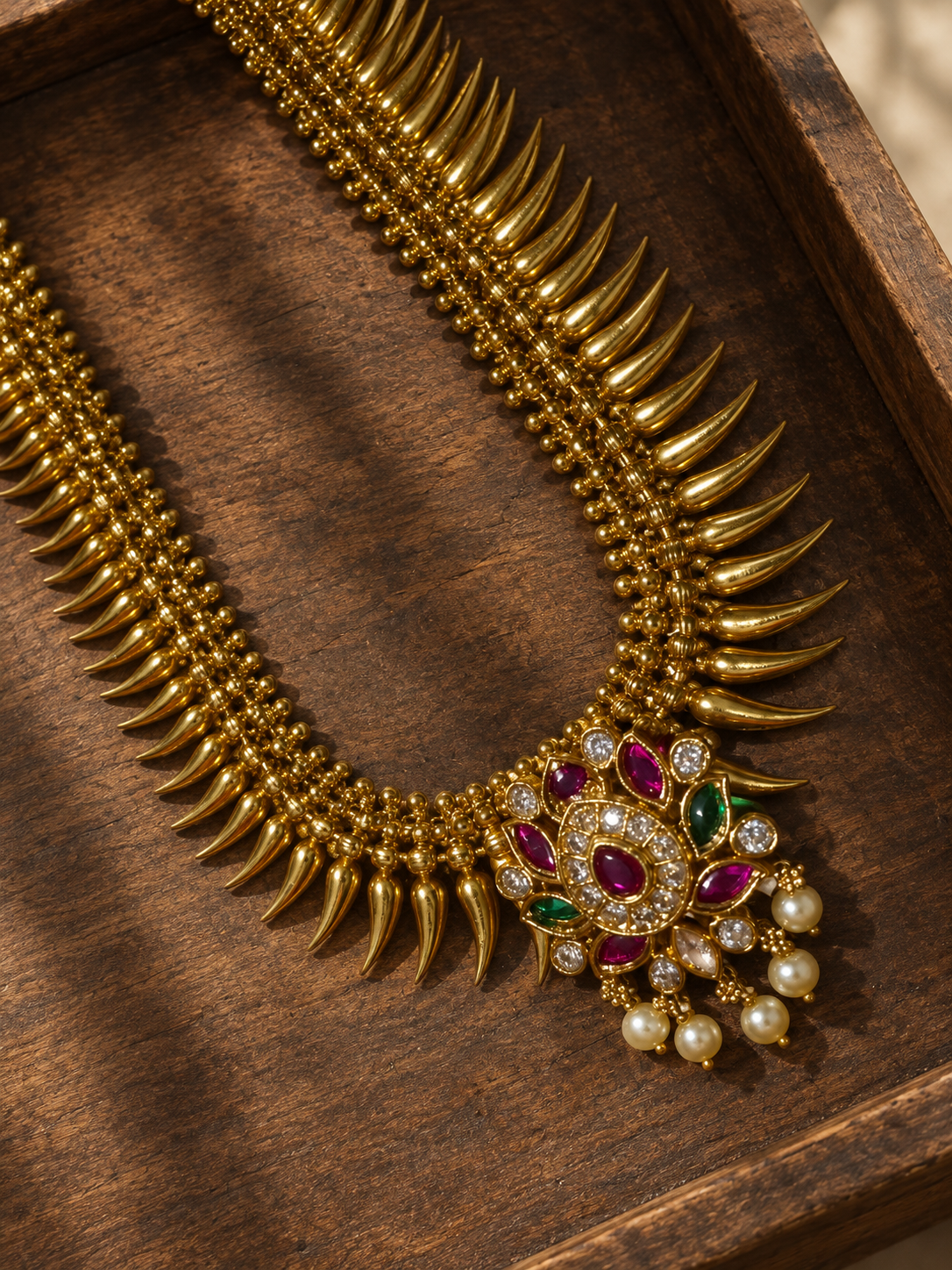 Pulinaga Poothali | Gold-Plated Heirloom Necklace