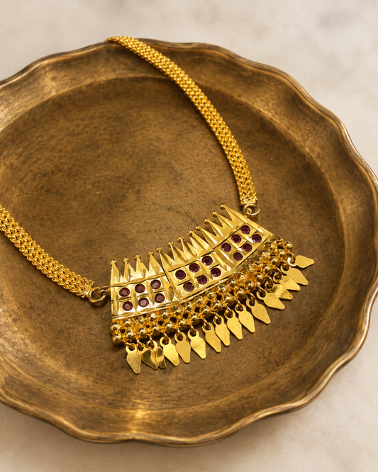 Gopura Poothali | Gold-Plated Heirloom Necklace