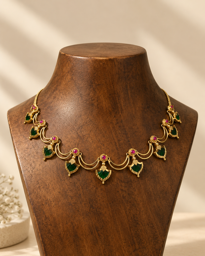 Palakka Valli | Heritage Gold-Plated Designer Choker