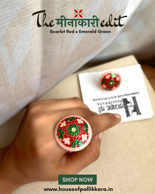 Gulnaar | Finger Ring | The Meenakari Edit