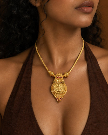 Lakshmi Mudra | Gold-Plated Heirloom Necklace