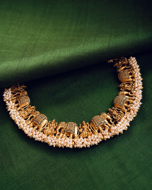 Aanapadam | Antique Temple Choker Set | Onam'26