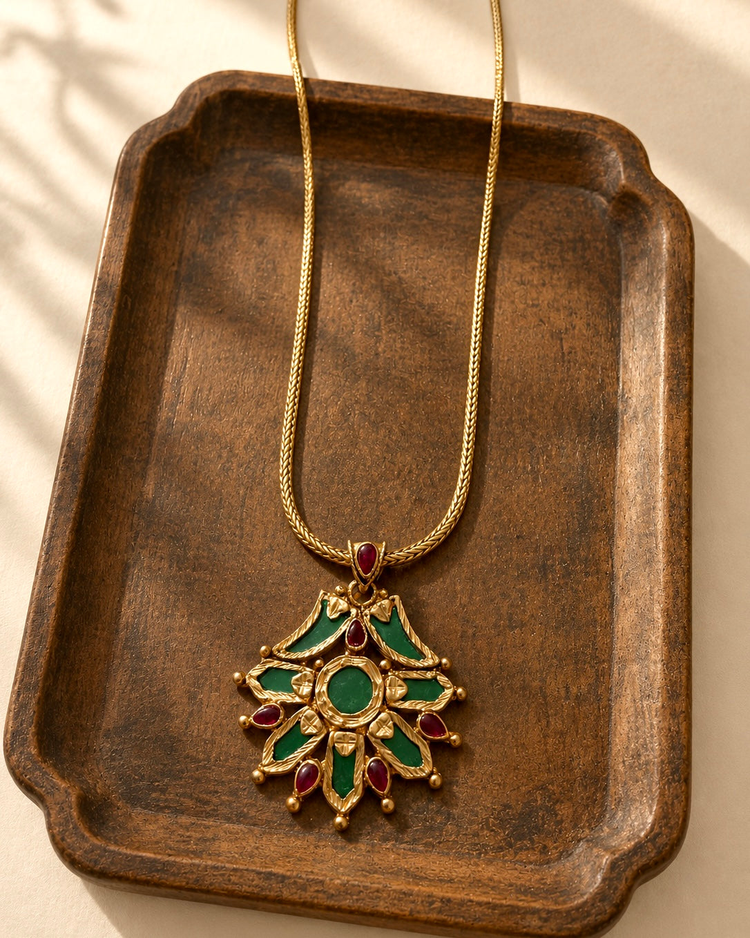 Naga Rajam | Heritage Gold-Plated Chain & Pendant