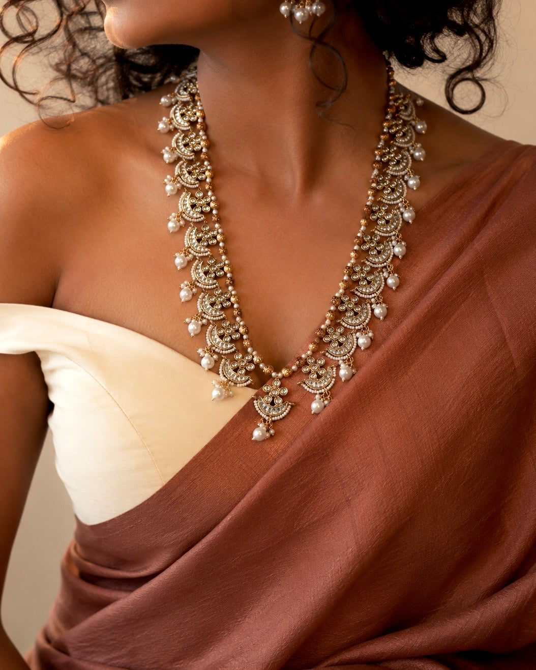 Ponnambal | Kundan & Pearl Vintage Haaram with Jhumkas | Onam'26