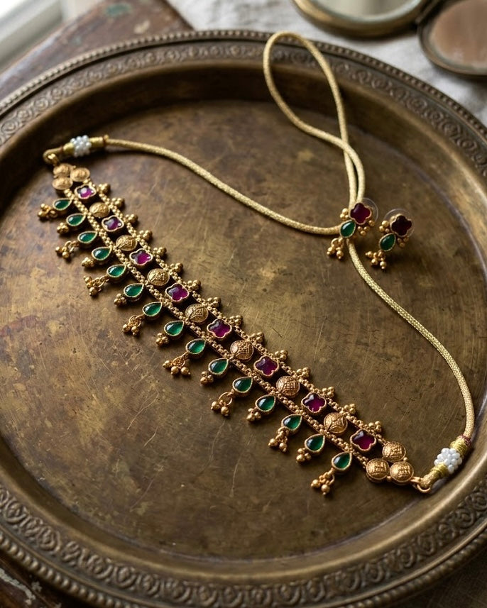 Vaadamalli x Thulasi| Antique Heritage Inspired Choker Set