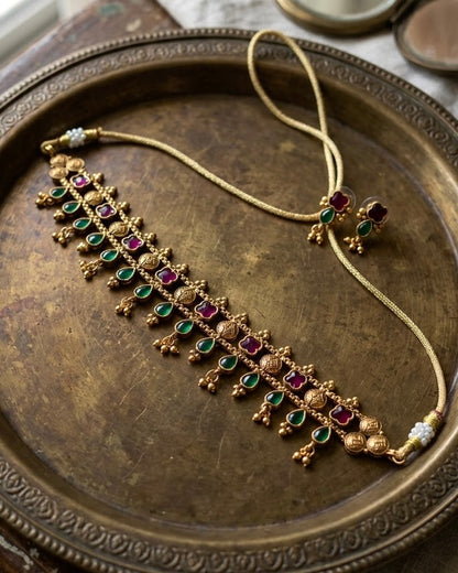 Vaadamalli x Thulasi| Antique Heritage Inspired Choker Set