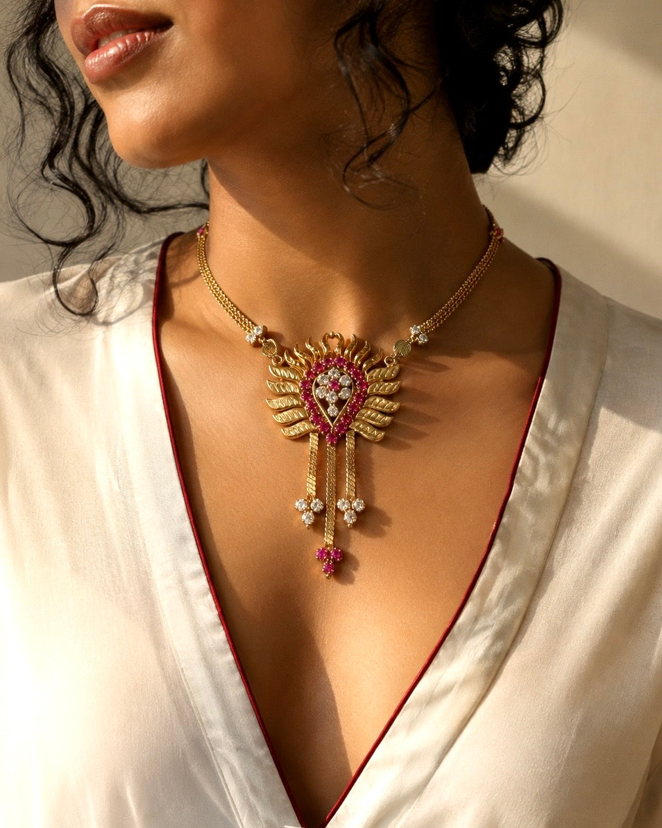 Wings of Garuda | Heritage Gold-Plated Designer Necklace