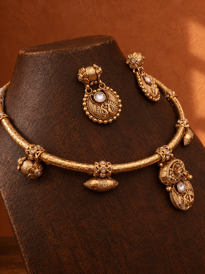 The Aluka Heritage Collar | Gold-Plated Heirloom Hasli Set