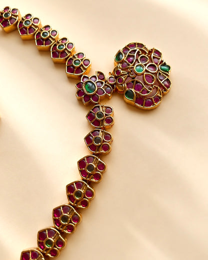 Bloom of Ratna. V2 | Antique Heritage Inspired Jadau Kemp Choker Set | Onam'26