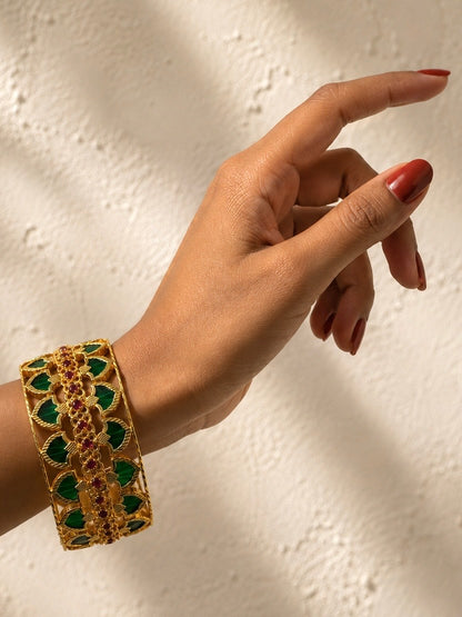 Nagapadam | Palakka | Gold Plated Antique Kada | Size 2.6 | Onam'26