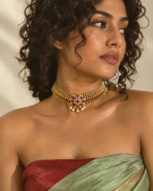 Pulinaga Poothali | Gold-Plated Heirloom Necklace
