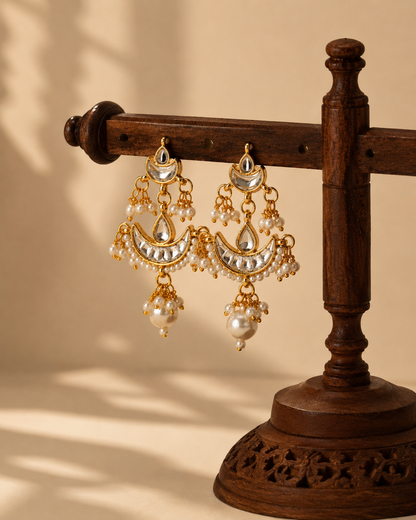Ardha Chandra Haar | Kundan & Pearl Choker Set | Onam'26