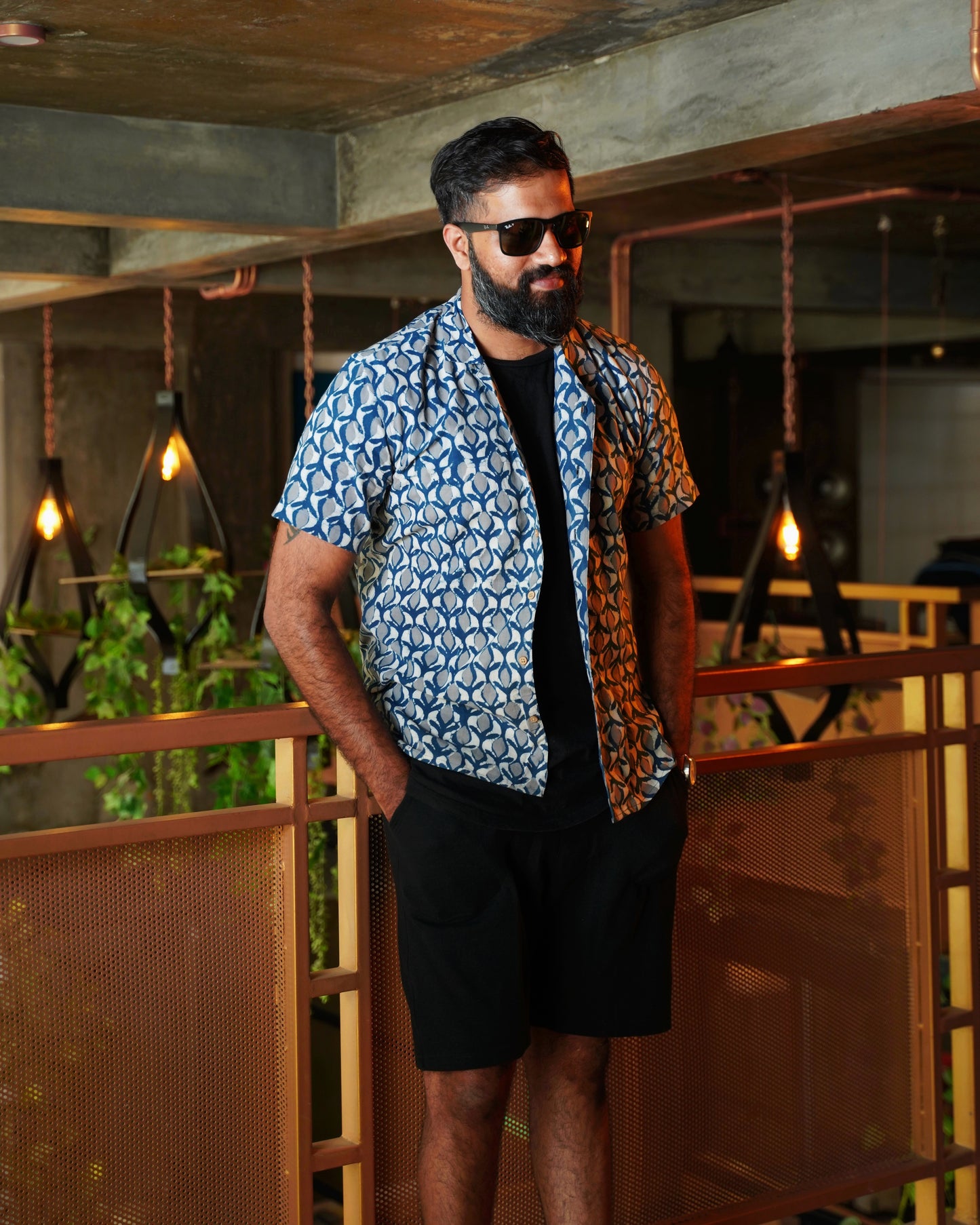 Indigo Blue Dabu Batik Shirt