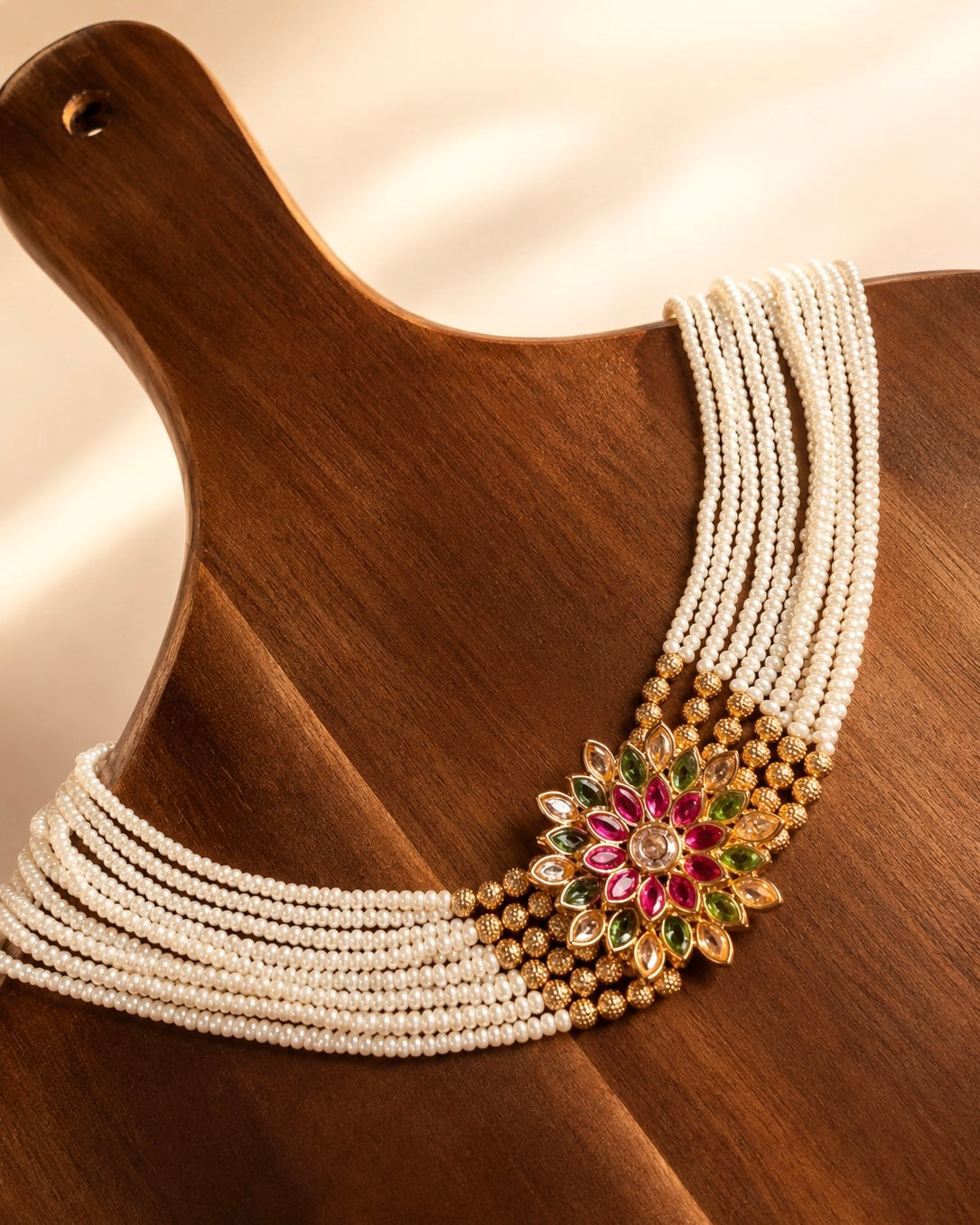 The Maharani Bloom | Kundan & Pearl Choker Set | Onam'26
