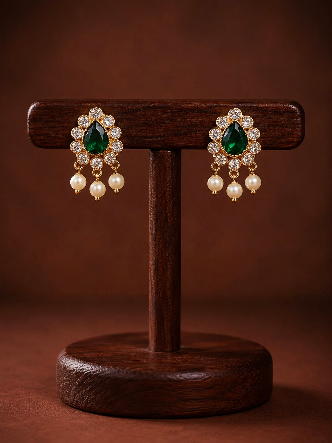 Antique Gold-Plated Studs | Onam'26 Edit