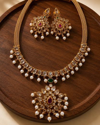 Lady of the House | Jadau Kundan Vintage Attigai Set | Onam'26