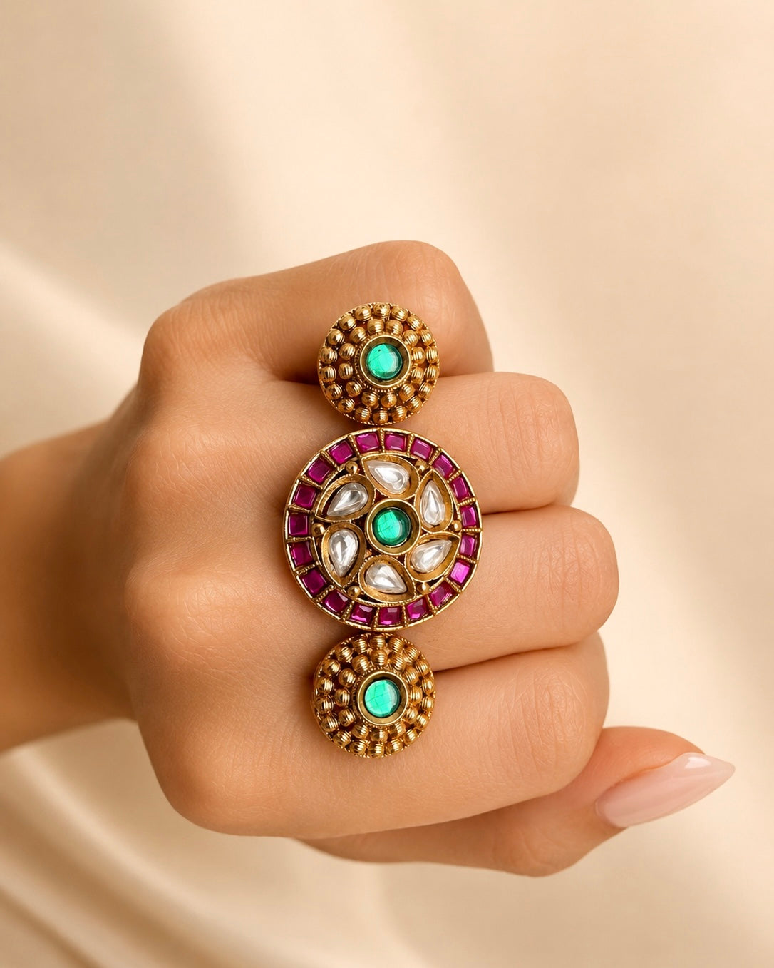 Rudhram | Heritage Inspired Double Finger Ring