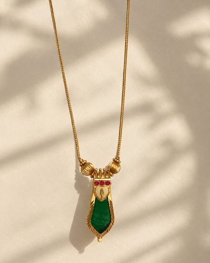 Nagamanikyam | Heritage Gold-Plated Chain & Pendant