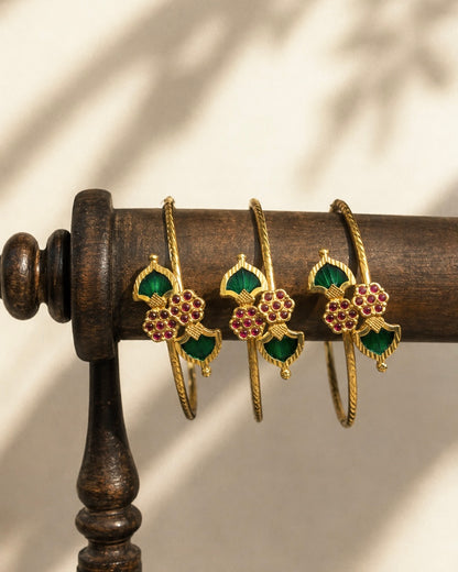 Antique Palakka Cuffs| Gold-Plated Adjustable Handcuffs | Onam'26