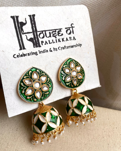 Hariyali Jhoomar| Kundan Jhumkas | The Meenakari Edit