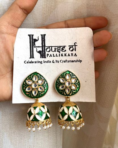 Hariyali Jhoomar| Kundan Jhumkas | The Meenakari Edit