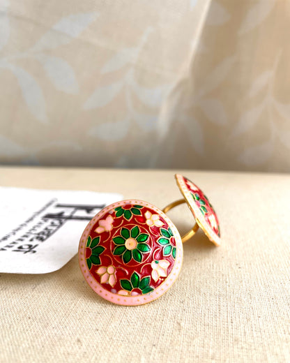 Gulnaar | Finger Ring | The Meenakari Edit