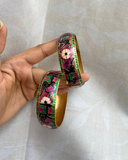 Indugaja | Statement Kadas | Set of 2 | The Meenakari Edit
