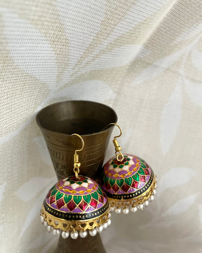 Mauve Mirage | Jhumkas | The Meenakari Edit