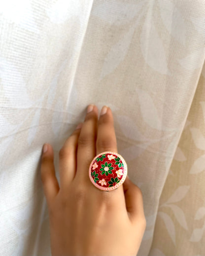 Gulnaar | Finger Ring | The Meenakari Edit