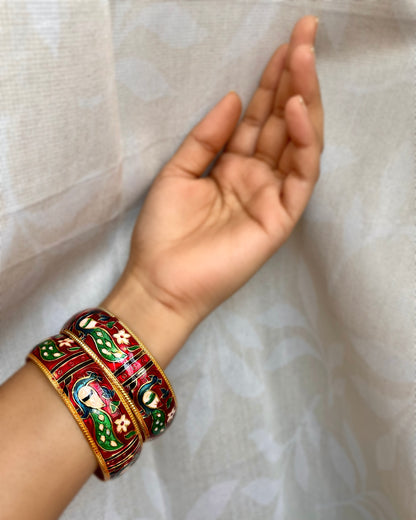 Mayūravanam | Statement Kadas | Set of 2 | The Meenakari Edit