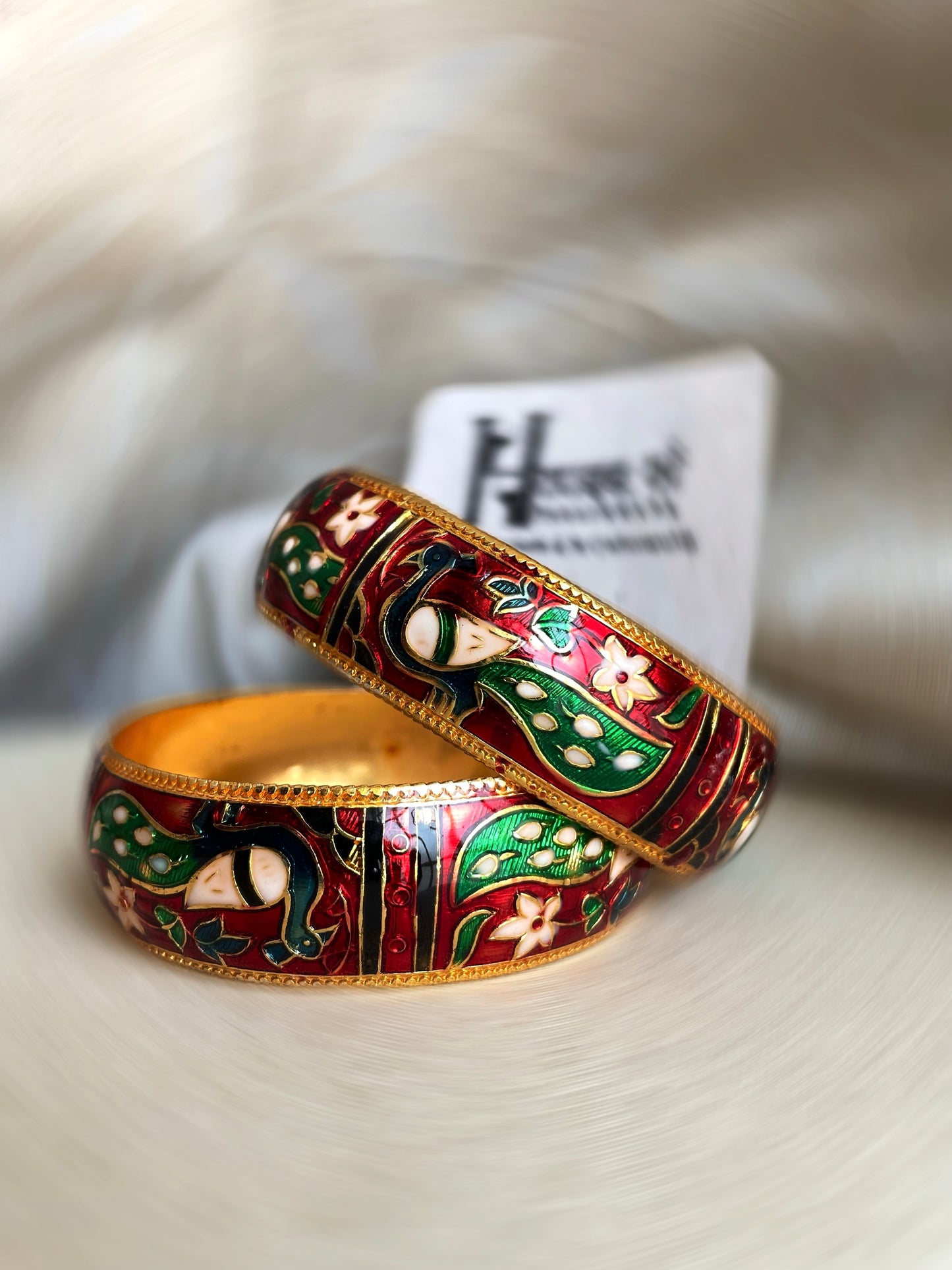 Mayūravanam | Statement Kadas | Set of 2 | The Meenakari Edit