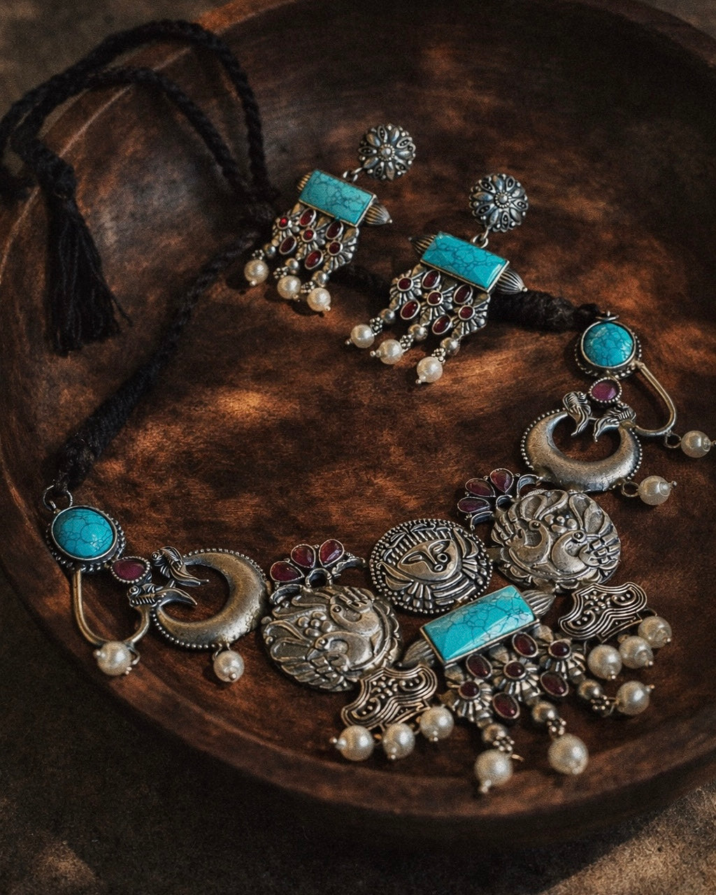Tribe in Tranquility | Silver Plated Fusion Handcrafted Designer Set